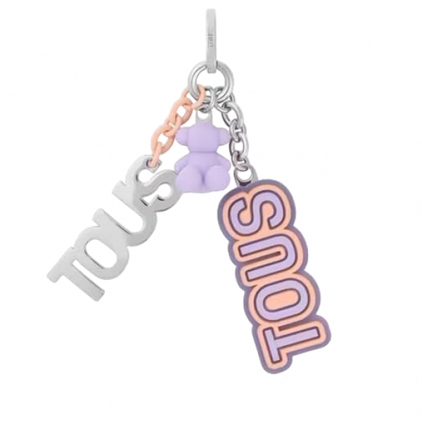 TOUS   LLAVERO BOLD BEAR LOGOS LILA  MULTI  