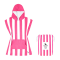 DOCK AND BAY    KIDS CABANA  PHI PHI PINK SMALL