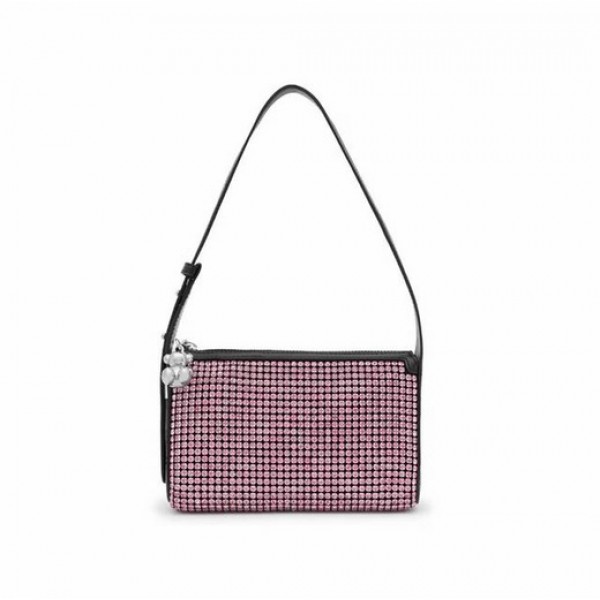 TOUS   BOLSO DE HOMBRO T PARTY PLATA  ROSA 