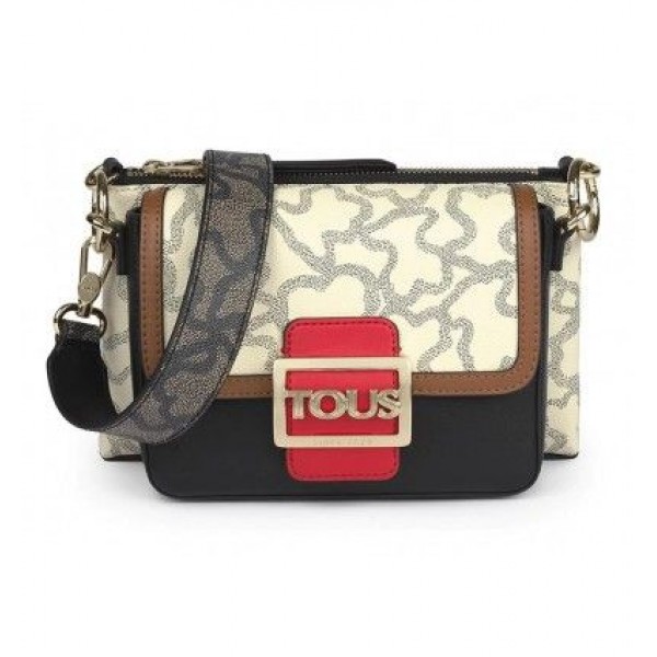 TOUS   BANDOLERA DOBLE K ICON MULTI ROJO 